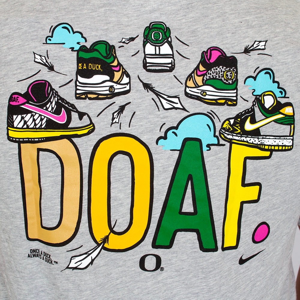 Classic Oregon O, Nike, Grey, Crew Neck, Performance/Dri-FIT, Men, Unisex, Division Street, DOAF, Trees & Sneakers, T-Shirt, 1011238